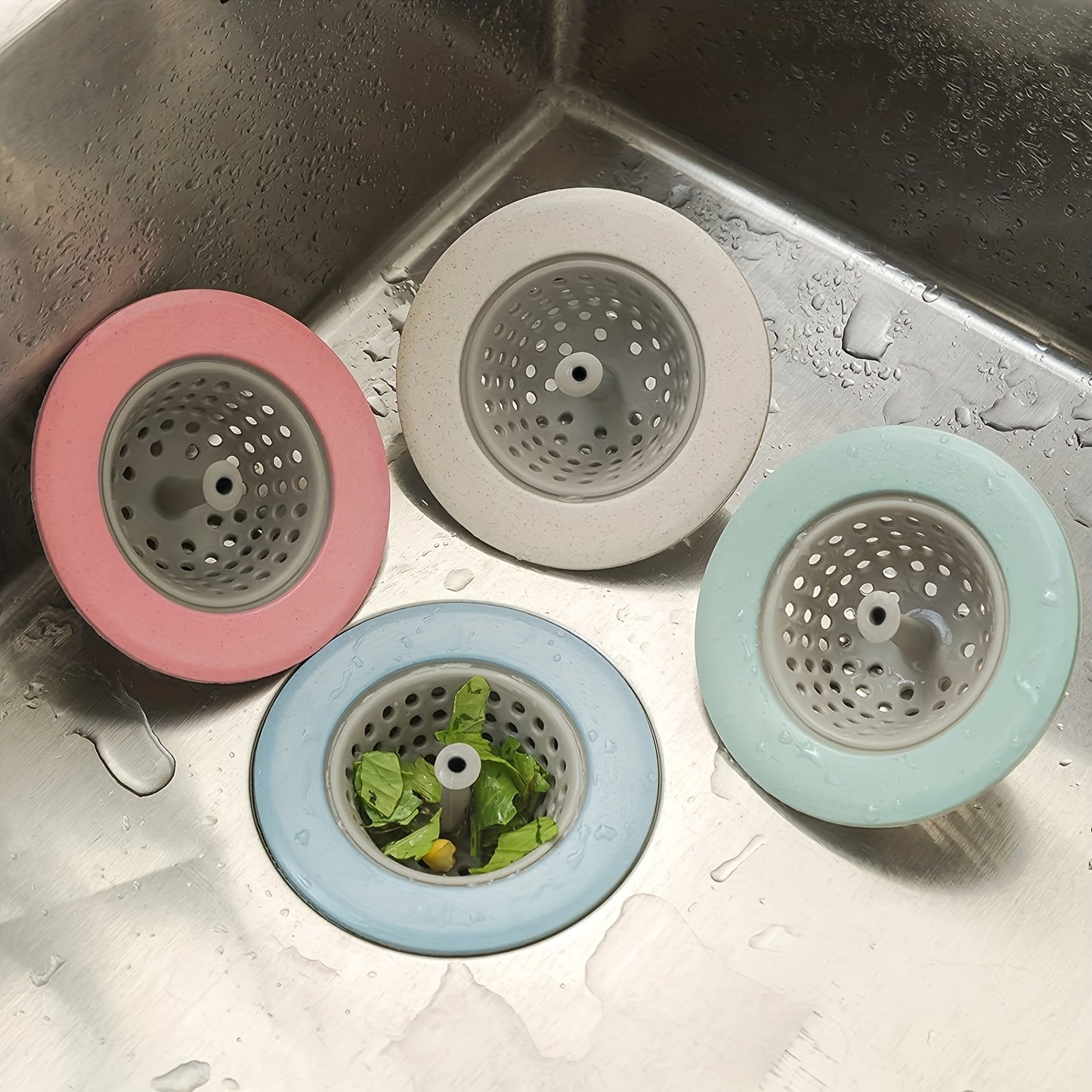 1pc Silicone Sink Strainer - 4.33inch Anti-Clogging Food Waste Catcher for Kitchen Sink