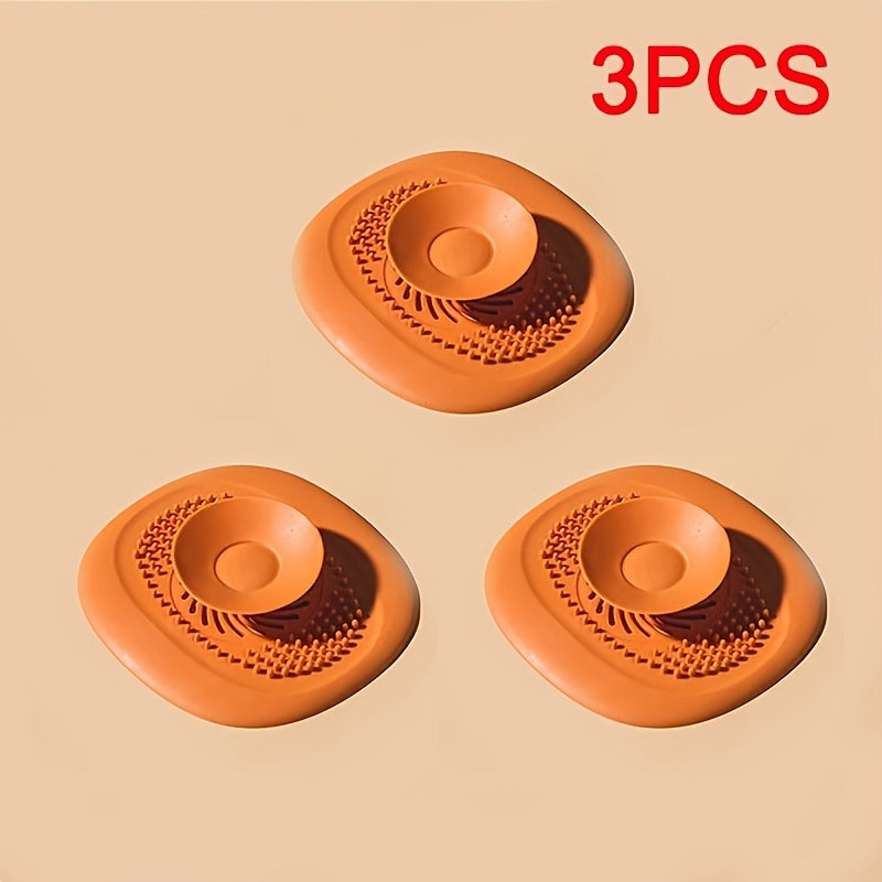 3pcs Silicone Floor Drain Set - Bathroom Accessories, with Ball Catcher, Bathtub Plug, Sink Filter and Strainer - Drains & Faucets Shower Home Garden Supplies