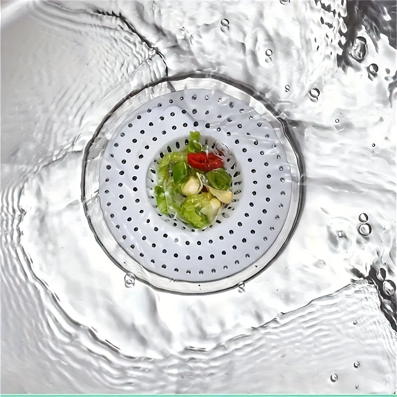 3pcs Kitchen & Bathroom Sink Drain Strainers - Anti-Clog, Anti-Insect Mesh Filters in Light Blue, Pink & White, Multi-Hole Design for Efficient Drainage, Prevents Food Waste Clogs