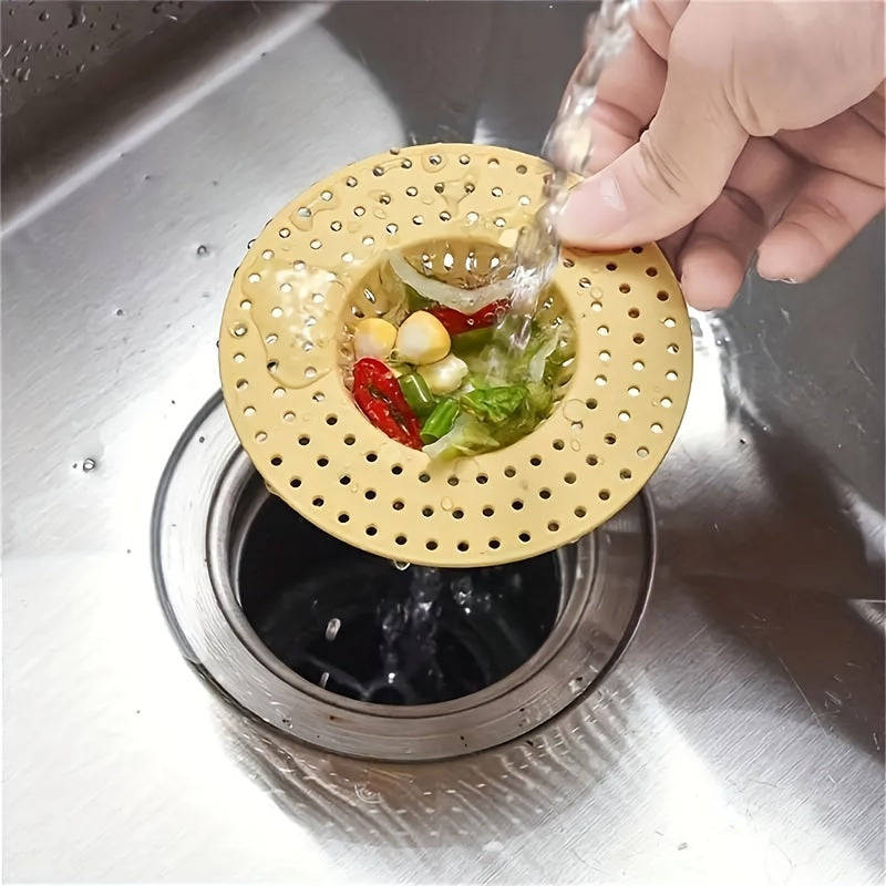 3pcs Kitchen & Bathroom Sink Drain Strainers - Anti-Clog, Anti-Insect Mesh Filters in Light Blue, Pink & White, Multi-Hole Design for Efficient Drainage, Prevents Food Waste Clogs