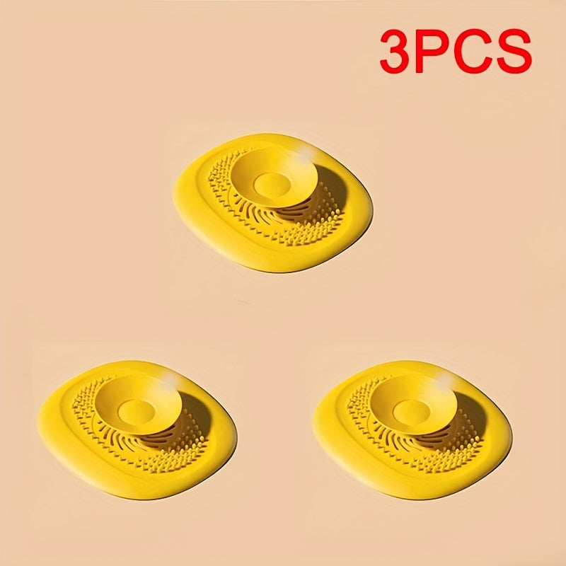 3pcs Silicone Floor Drain Set - Bathroom Accessories, with Ball Catcher, Bathtub Plug, Sink Filter and Strainer - Drains & Faucets Shower Home Garden Supplies