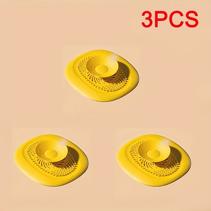 3pcs Silicone Floor Drain Set - Bathroom Accessories, with Ball Catcher, Bathtub Plug, Sink Filter and Strainer - Drains & Faucets Shower Home Garden Supplies