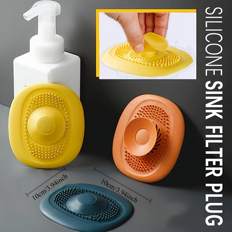 3pcs Silicone Floor Drain Set - Bathroom Accessories, with Ball Catcher, Bathtub Plug, Sink Filter and Strainer - Drains & Faucets Shower Home Garden Supplies