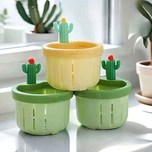 10pcs\u002F2pcs Cactus-Shaped Kitchen Sink Strainer - Creative Drain Basket for Residue, Anti-Clog & Odor Prevention, Decorative Kitchen Sink Accessory