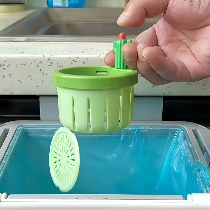 10pcs\u002F2pcs Cactus-Shaped Kitchen Sink Strainer - Creative Drain Basket for Residue, Anti-Clog & Odor Prevention, Decorative Kitchen Sink Accessory
