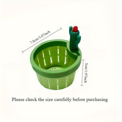 10pcs\u002F2pcs Cactus-Shaped Kitchen Sink Strainer - Creative Drain Basket for Residue, Anti-Clog & Odor Prevention, Decorative Kitchen Sink Accessory
