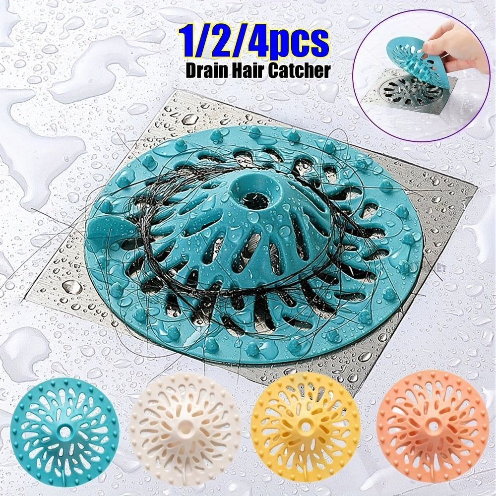4\u002F2\u002F1pc Hair Stopper Catcher Shower Drain Strainer Drainer Kitchen Sink Filter Bathtub Sewer Outfall Filter Cover Bathroom Accessories