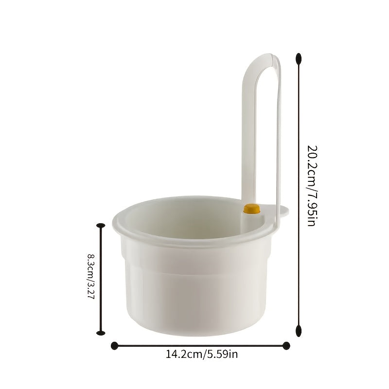 One-button self-cleaning suspended sink filter basket-automatic food waste drainage design, durable plastic kitchen sink storage screen, convenient suspension, efficient separation of food residues and anti-clogging,, strong hanging ring,