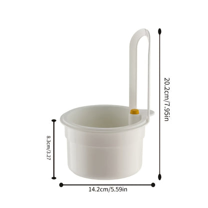 One-button self-cleaning suspended sink filter basket-automatic food waste drainage design, durable plastic kitchen sink storage screen, convenient suspension, efficient separation of food residues and anti-clogging,, strong hanging ring,