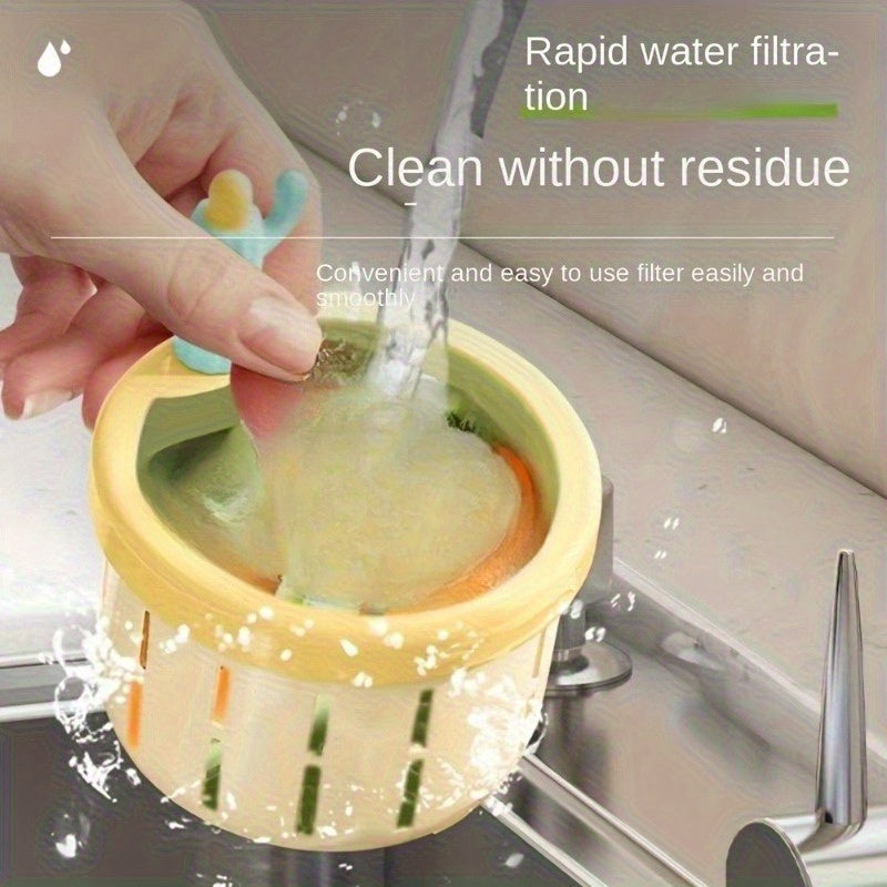 10pcs\u002F2pcs Cactus-Shaped Kitchen Sink Strainer - Creative Drain Basket for Residue, Anti-Clog & Odor Prevention, Decorative Kitchen Sink Accessory