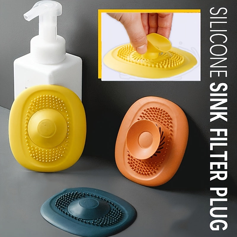 3pcs Silicone Floor Drain Set - Bathroom Accessories, with Ball Catcher, Bathtub Plug, Sink Filter and Strainer - Drains & Faucets Shower Home Garden Supplies